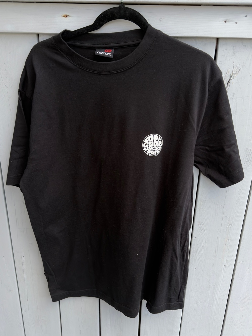Rip Curl Men's Black Short Sleeve Logo Tee size XL mid fit.